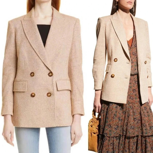 Veronica Beard Pyle wool jacket in camel size 12 - Picture 1 of 10
